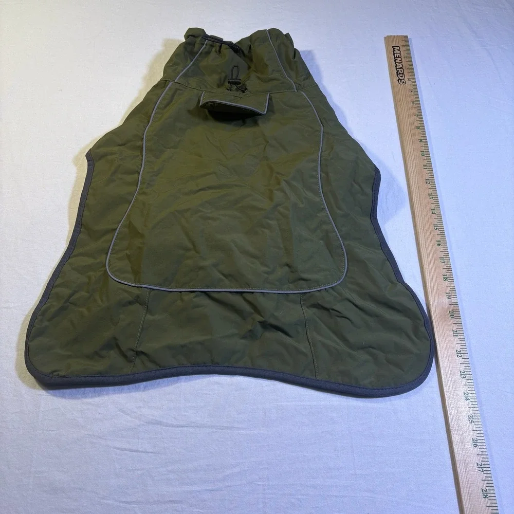 Olive Green‎ Puffer Dog Coat Winter Warm Vest Small Size Pet Apparel